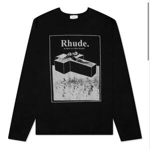 Rhude’s After Death Graphic Black Long Sleeve Tee